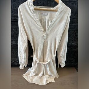 Revolve Overstory Belted Linen Dress